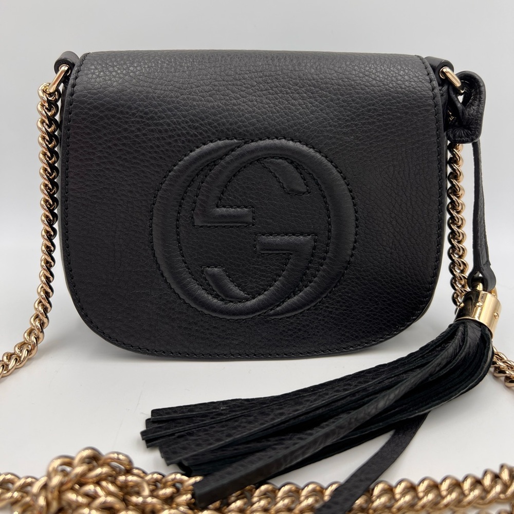 Gucci Soho Black Grain Leather Purse